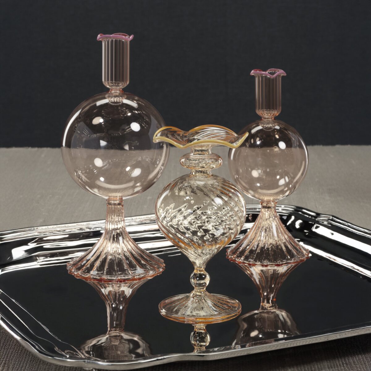 Peach Glass Vase